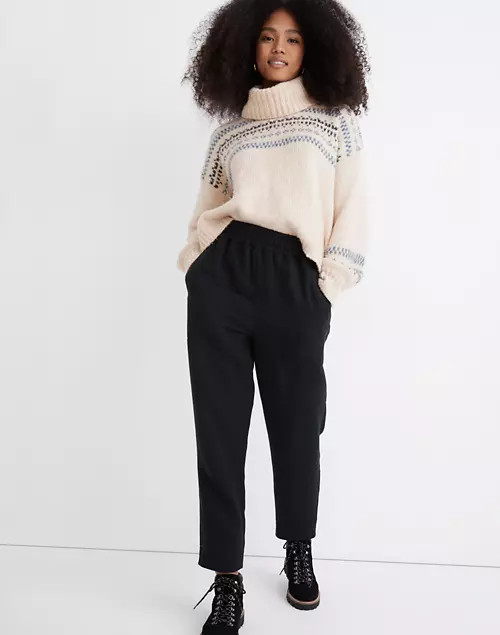 Tall Waffleback Pull-On High-Rise Tapered Pants | Madewell