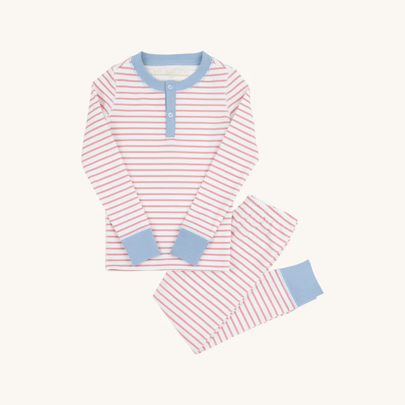 Sutton's Sweet Dream Set - Nantucket Red Stripe with Barrington Blue | The Beaufort Bonnet Company