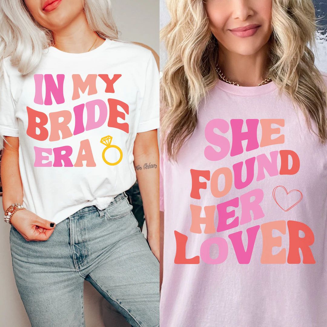 Taylor Swift Bachelorette Party Matching Shirts, Swiftie Bridal Shirts, Bridesmaid Tshirts, in My... | Etsy (US)