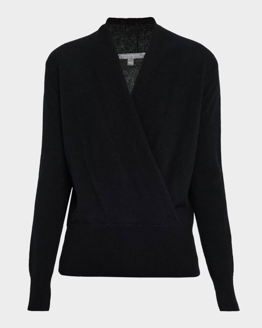 Cashmere Faux Wrap Sweater | Neiman Marcus
