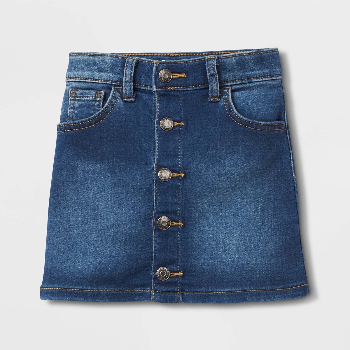 Toddler Girls' Denim Button-Front Skirt - Cat & Jack™ Blue | Target