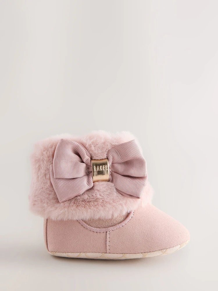 Baker by Ted Baker Baby Girls Faux Fur Trim Padders Boots | Next US
