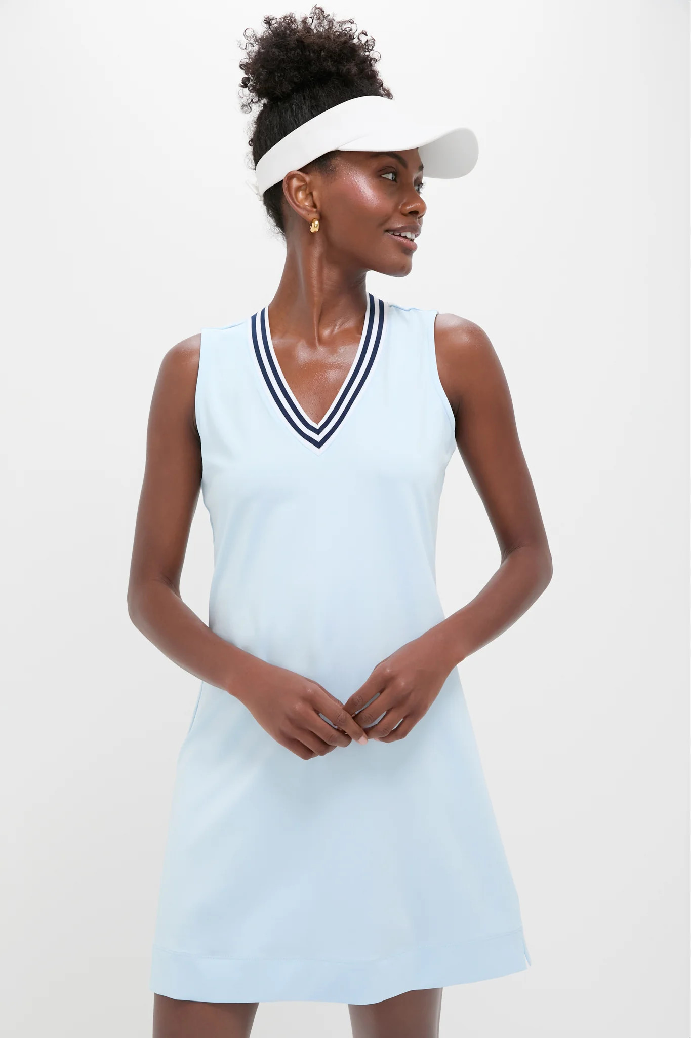 Light Blue Performance Jersey Suzanne Tennis Dress | Tuckernuck (US)