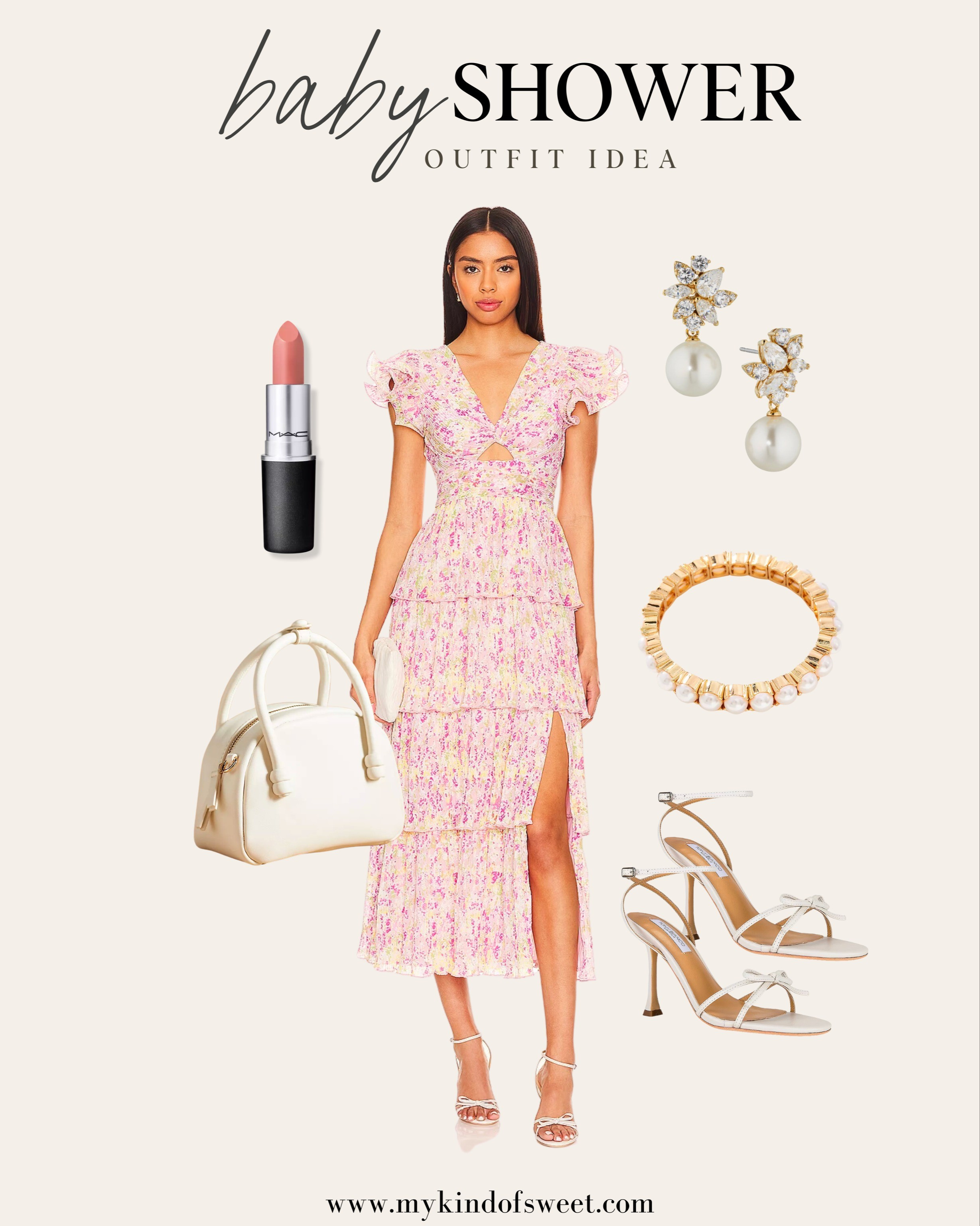 The perfect floral dress for a baby shower finished off with these feminine pearl drop earrings. 

#LTKSeasonal #LTKbeauty #LTKstyletip