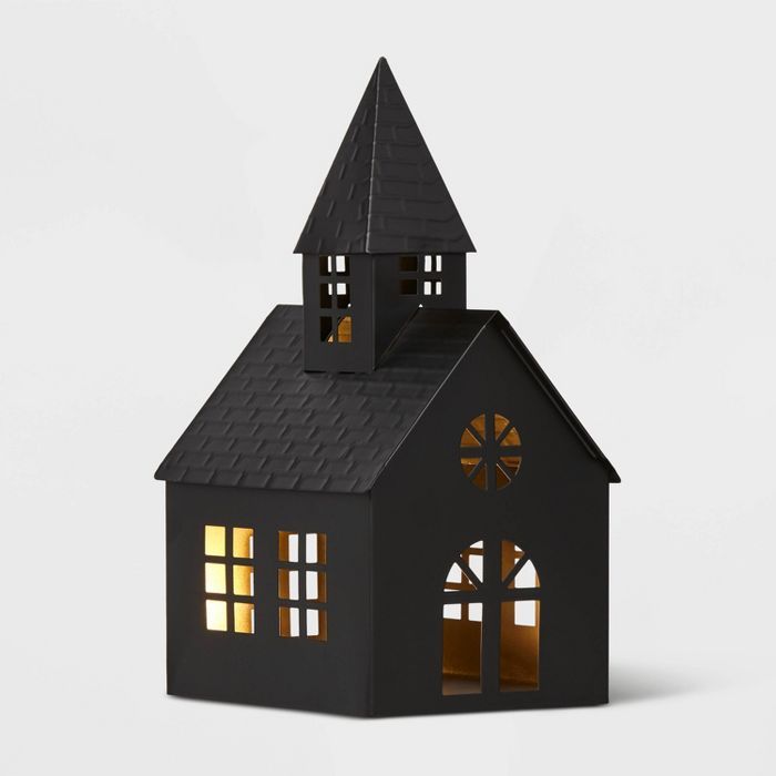 Metal Church Decorative Figurine Black - Wondershop™ | Target