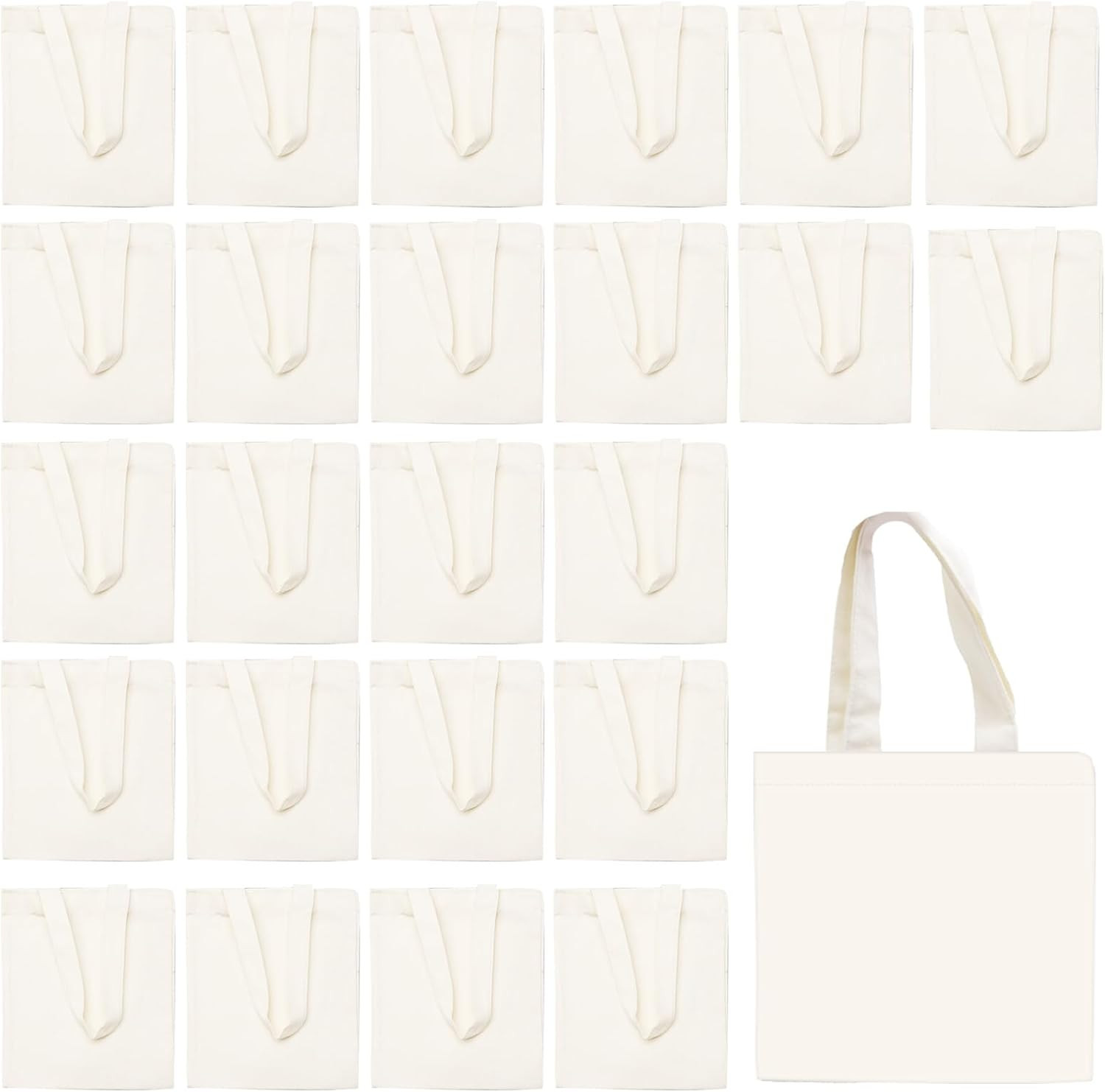25 Pcs Mini Canvas Tote Bags,8.5 X 8 Inch | Amazon (US)