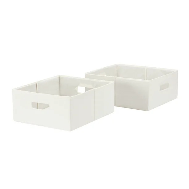 Better Homes & Gardens Half-Size Fabric Storage Bin, White - Walmart.com | Walmart (US)