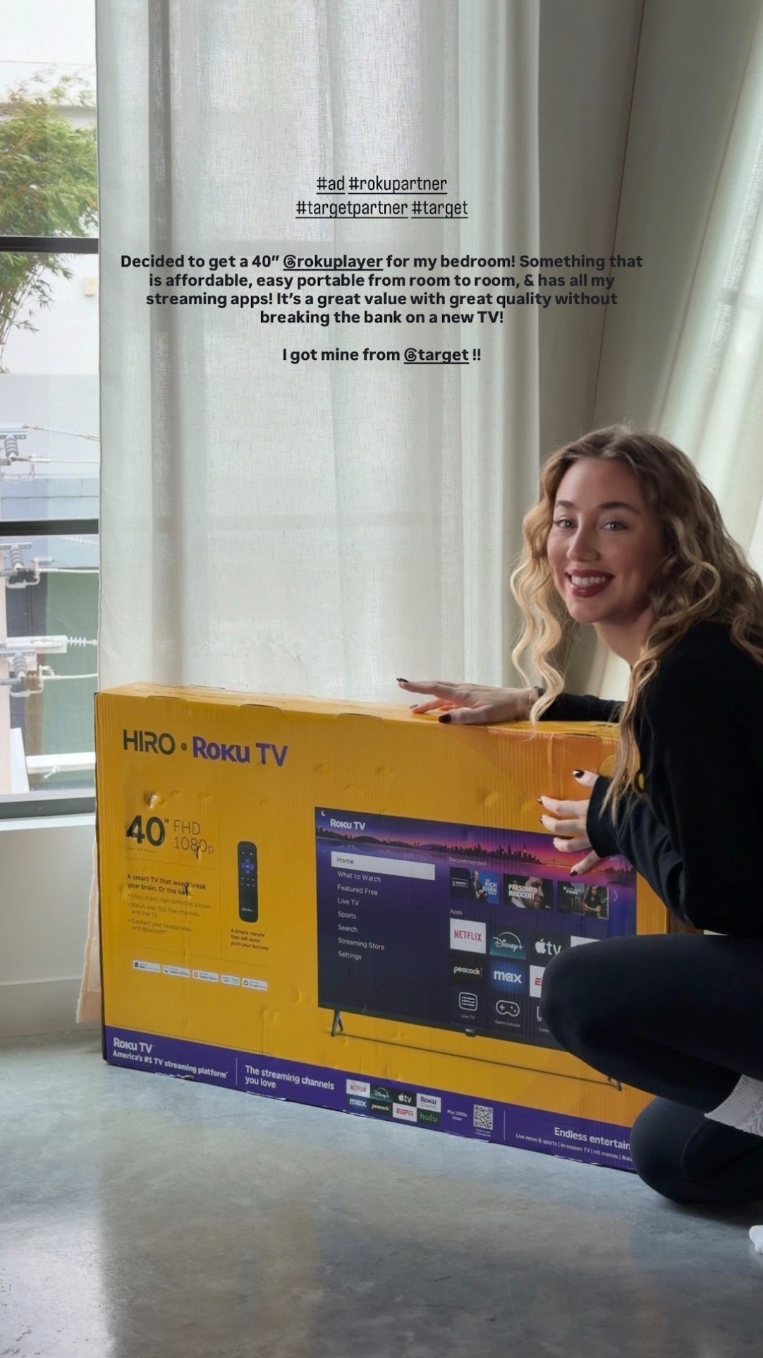 #ad Updated my bedroom with a 40”inch Hiro Roku TV from @rokuplayer !! I wanted something small to transfer from room to room in my home, budget friendly, & equipped with ALL my favorite streaming services. It comes in eight sizes without putting so much of a dent in your wallet. The affordability and quality of the streaming service really won me over with the Hiro Roku TV. It was seamless to set up and can navigate through everything easily. With the holidays coming up, this would make the ultimate gift. Shop now exclusively at @target @Shop.LTK.

#liketkit #RokuPartner #TargetPartner #Target

#LTKGiftGuide #LTKHoliday #LTKCyberWeek