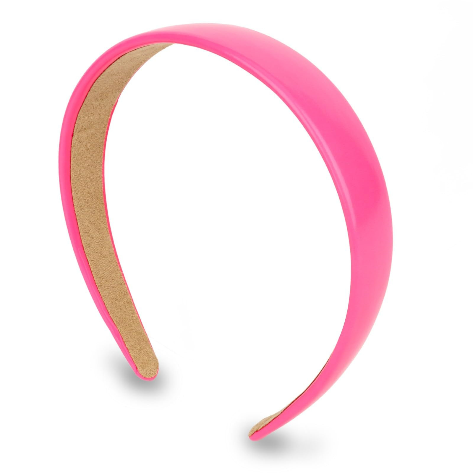 Semato Hot Pink Headband 1 Inch PU Leather Headband for Women and Girls Non-Slip Hair Bands Hair ... | Amazon (US)