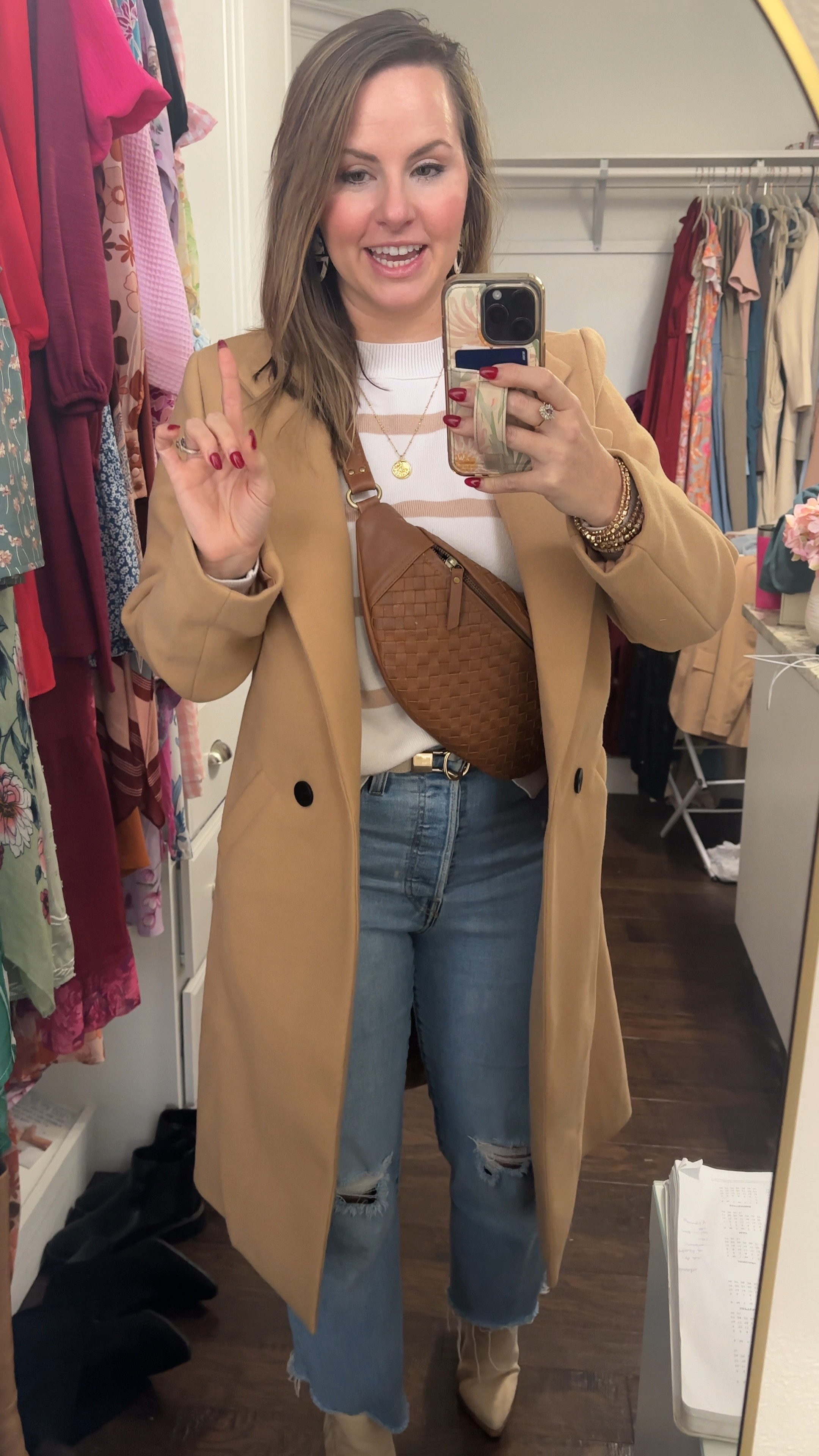 Loving this elevated coat, straight leg jeans and ankle boots from Amazon! Overcoat is perfect for casual outfits with leggings or jeans but also would be perfect dressed up over dresses or jumpsuits! Wearing size m in all & 6 in Levi jeans from Amazon. 

Thanks for the rec @casualmamastyle_ seriously in love with this coat! 😍 

Work outfit. Casual mom style. Casual mama style. Amazon finds. Millennial mom fashion.  Winter outfit. Peacoat. Outerwear. Khaki long Jacket. Double breasted coat from Amazon. 

#LTKWatchNow #LTKGiftGuide #LTKSeasonal