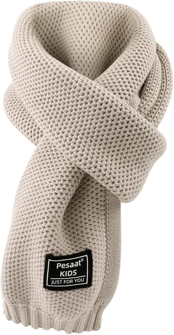 PESAAT Kids Winter Infinity Scarf Knit Toddler Boy Girls Scarves Cotton Outdoor Neck Warmer for C... | Amazon (US)