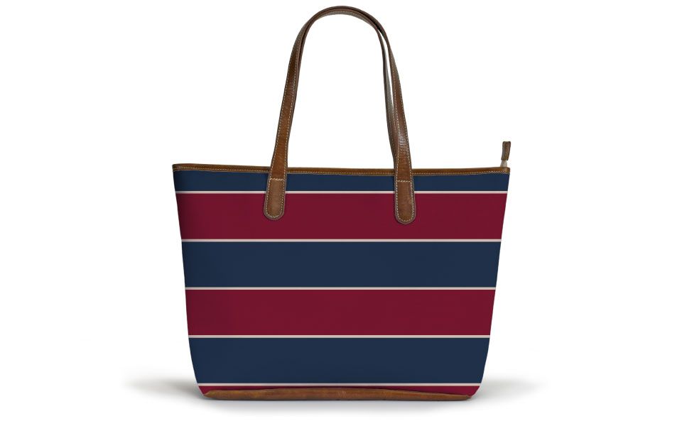 Savannah Zippered Tote - Leather Patch - 170.00 | Barrington Gifts