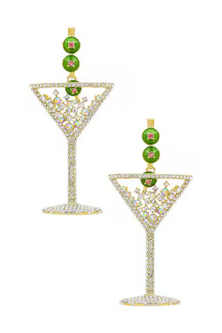Pimento Memento Martini Earrings in Clear & Green | Revolve Clothing (Global)