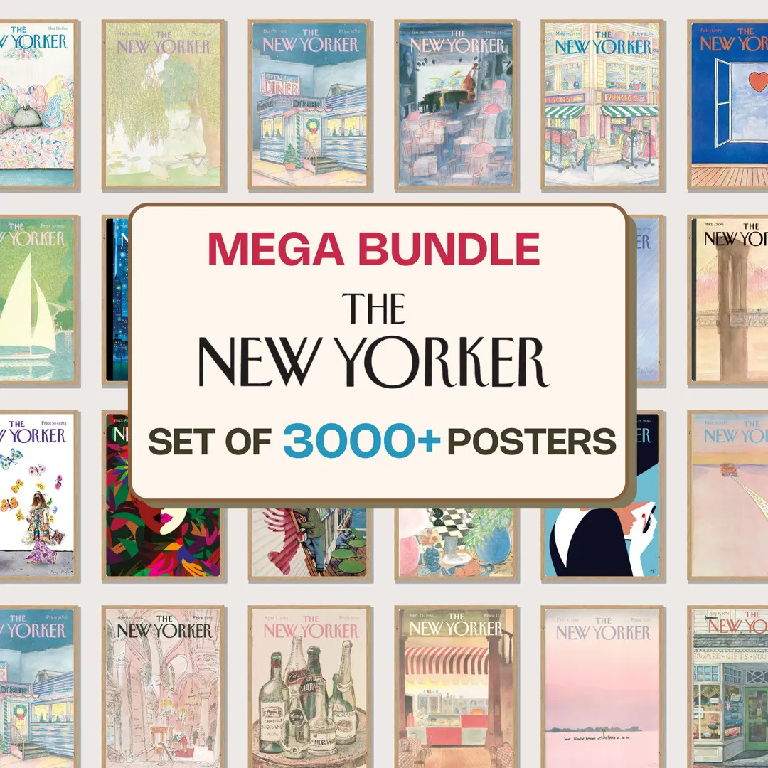 The New Yorker Poster Collection - Set of 3000+ The New Yorker Poster, The New Yorker Digital Dow... | Etsy (US)