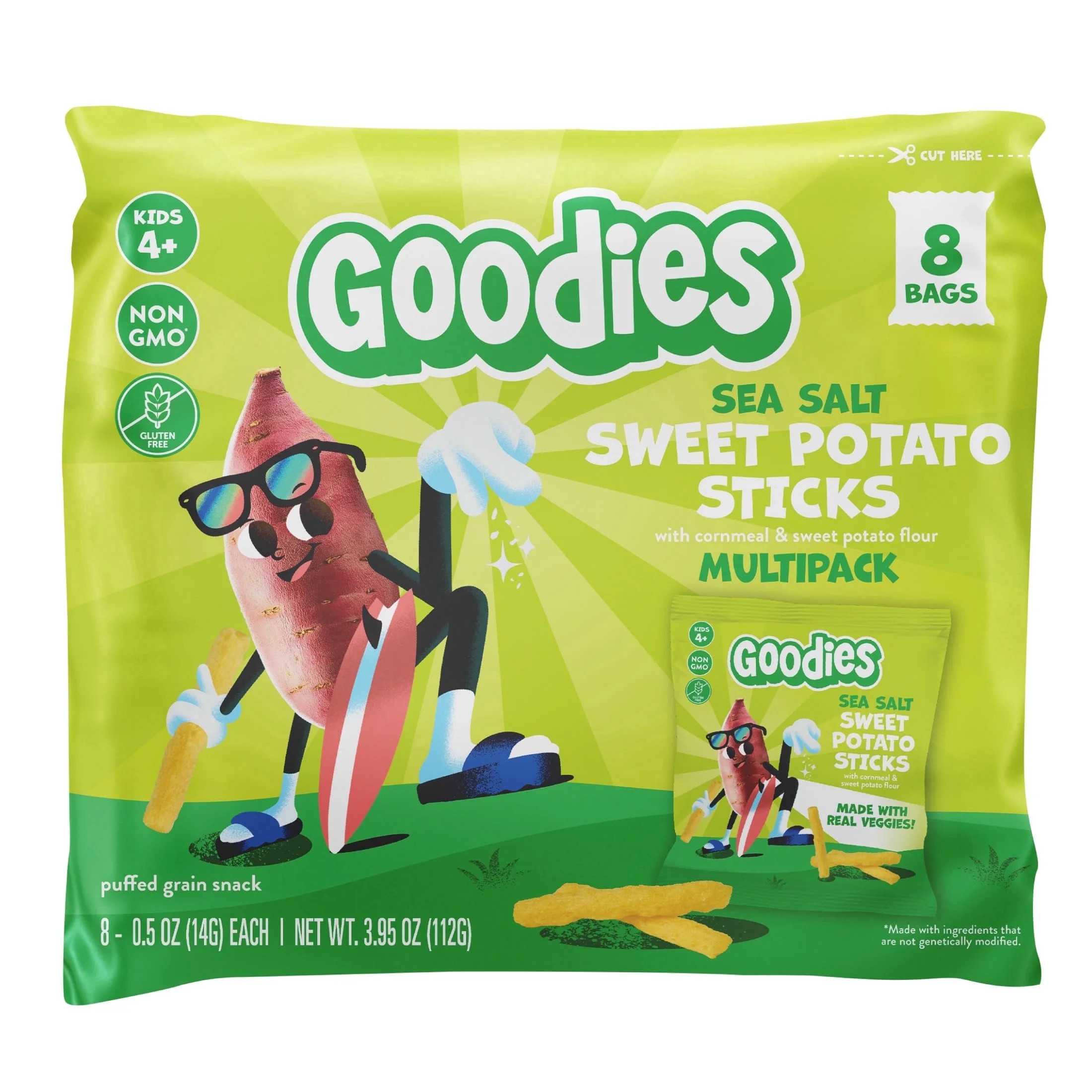 Goodies Sea Salt Sweet Potato Sticks Gluten Free Kids Snack, Non-GMO, 8 snack packs | Walmart (US)