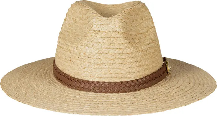 Raffia Fedora with Woven Belt Band | Nordstrom