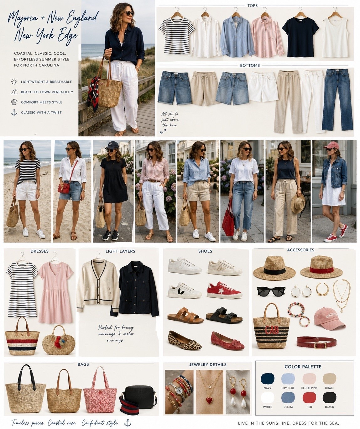 My summer capsule combines Majorca sophistication with Cape Cod classics and a touch of NY edge

#LTKOver40 #LTKTall #LTKmomlife