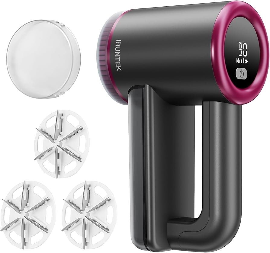 iRUNTEK Rechargeable Fabric Shaver, Lint Shaver with LED Display & Big Trash Box, Sweater Shaver ... | Amazon (US)
