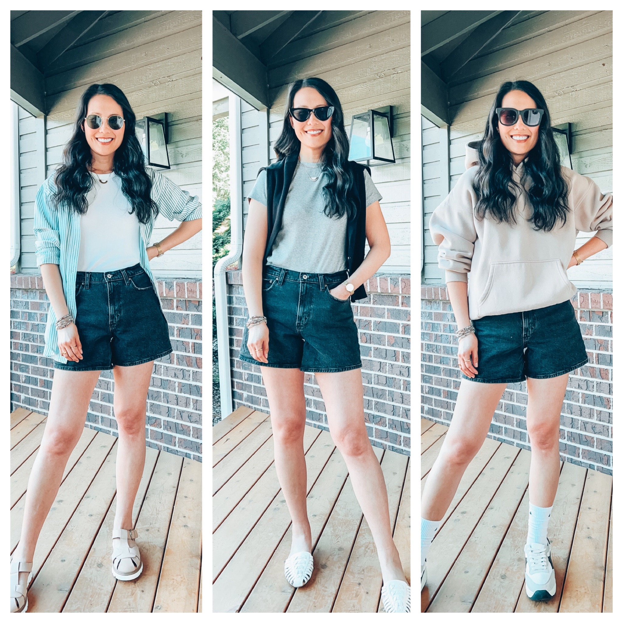 Abercrombie Dad Shorts, tts, wearing a 28.  On sale plus use code JENREED for an additional 15% off
Sweatshirt hoodie, TTS, wearing a medium
Striped button up shirt, TTS, wearing a small


#LTKSaleAlert #LTKFindsUnder50