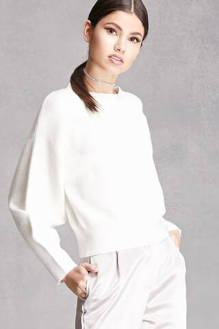 Boxy Heathered Knit Sweater | Forever 21 (US)