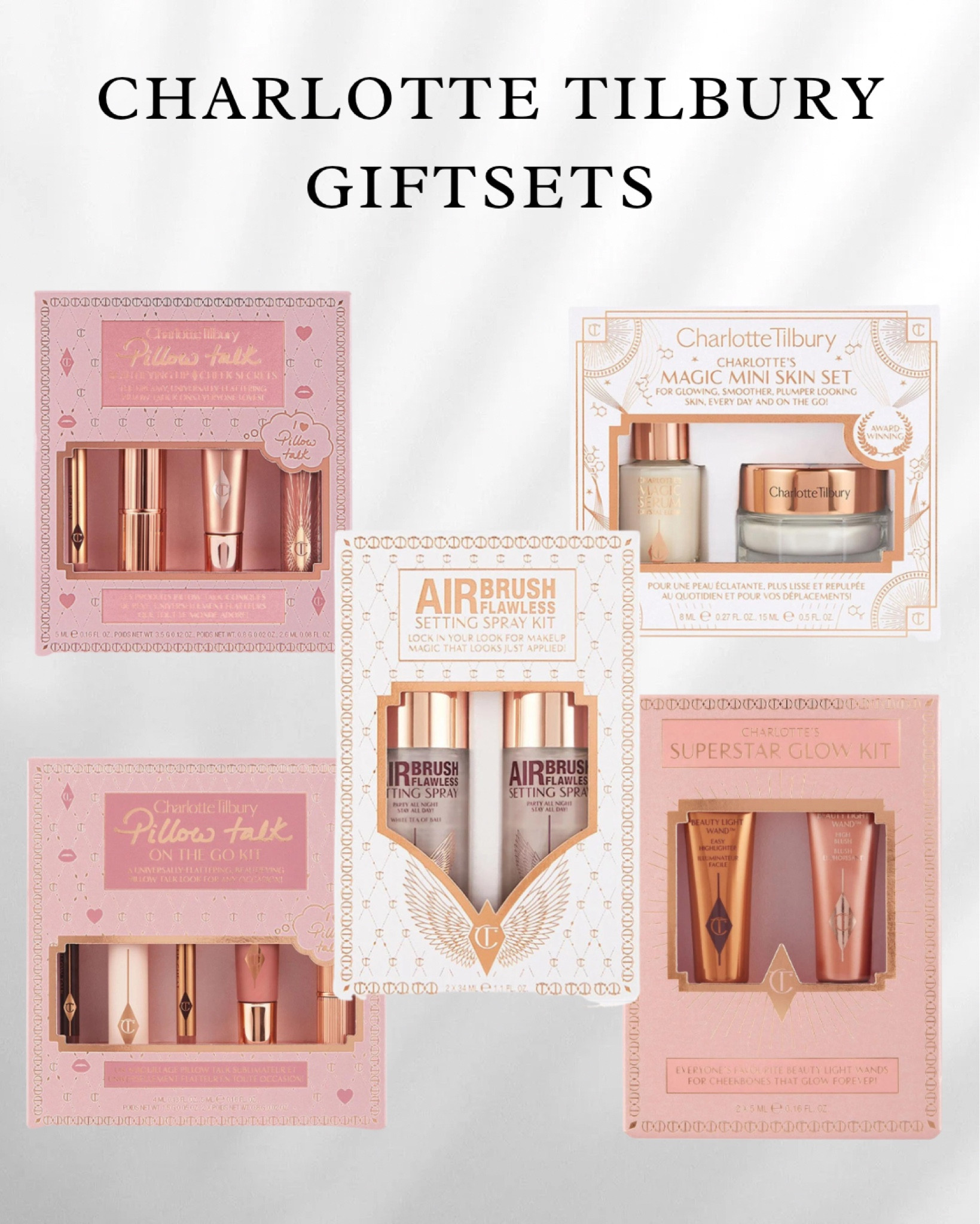 Charlotte tilbury giftsets 

#LTKbeauty #LTKHolidaySale #LTKGiftGuide