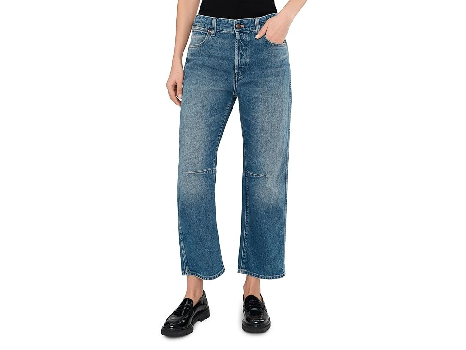 Madewell The Darted Barrel-Leg Jean in Retro Bright Women's Jeans Retro Bright Wash : 28 27, Cotton/Denim/Lyocell | Zappos