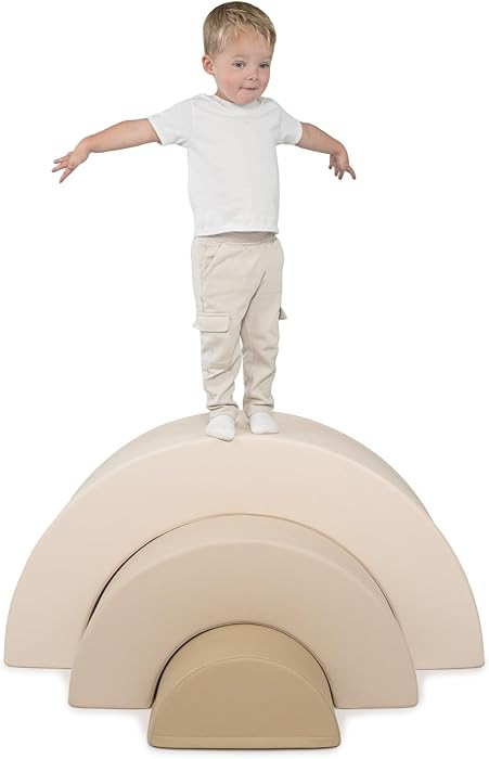 Kids Soft Arch Playset (Sand) Soft Play Equipment Foam Rainbow, Kid Playroom Couch, Foam Blocks f... | Amazon (US)