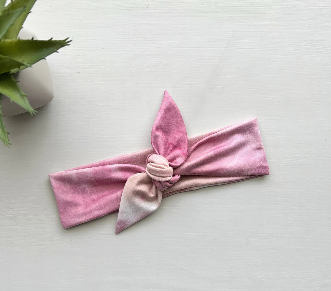 Personalized Soft Pink Tie-Dye Tie Headband, Nurse Headband, Sunset Tiedye Headband, Headbands fo... | Etsy (US)