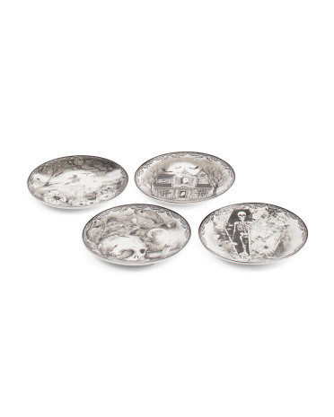 4pk Haunted House Appetizer Plates | Halloween | Marshalls | Marshalls