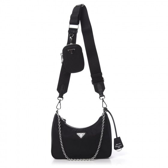 PRADA Nylon Re-Edition 2005 Shoulder Bag Black | Fashionphile