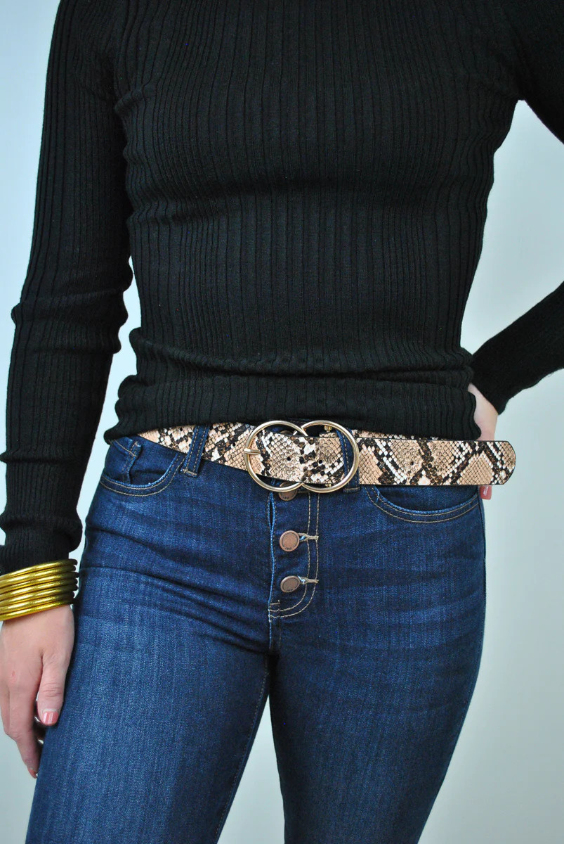 Snake Faux Leather Belt | The Willow Tree Boutique