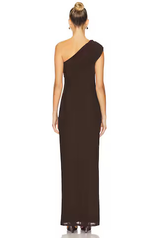 Fleur Maxi Dress in Dark Brown | Revolve Clothing (Global)