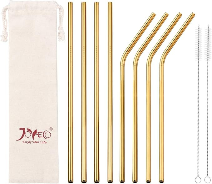 JOYECO Stainless Steel Straws Metal Reusable for 20oz Tumblers Rumblers Drinking Beverage Set of ... | Amazon (US)