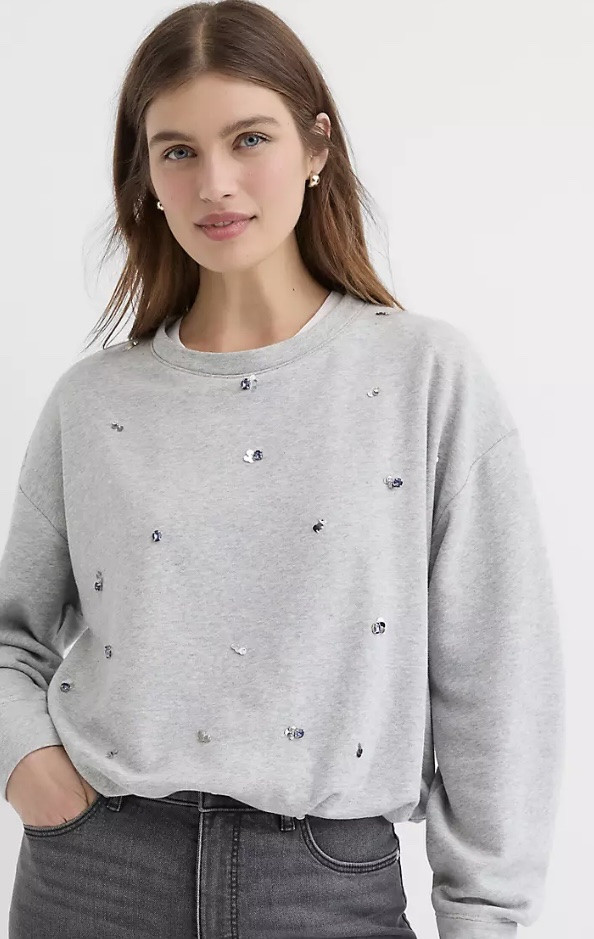 50% off the marked price - a little sparkle for NYE - wear it with jeans, a skirt, or leggings, for whatever your holiday vibe is 


#loft #nye #salefinds #sequinsweatshirt #LTKWorkwear #teacheroutfit 

#LTKSaleAlert #LTKU #LTKOver40 #LTKHoliday #LTKFindsUnder50