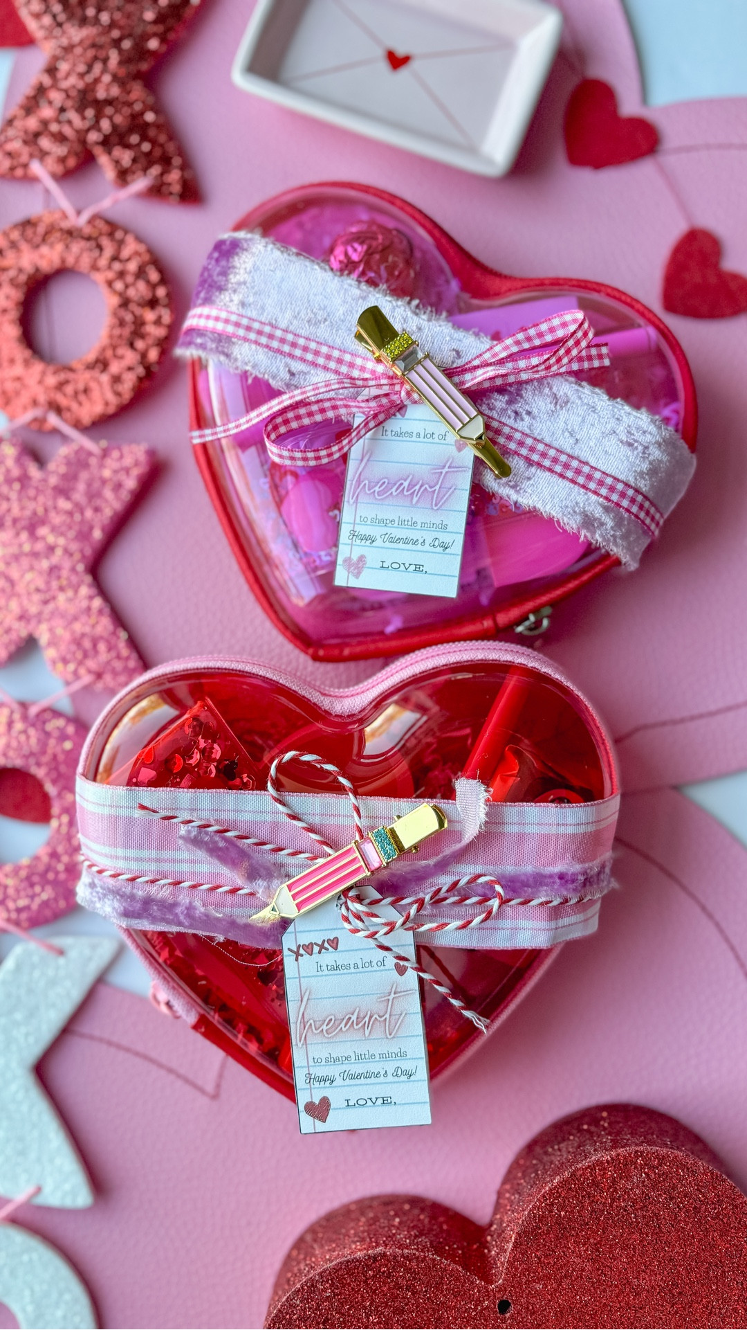💘 Valentine Teacher Gift Idea! 💘
Teachers deserve ALL our love any time of the year, so be sure to show a little appreciation this Valentine’s Day! 
These zipper heart cases are just like the viral pencil cases! Fill them with goodies for your teacher, wrap in ribbon, & add a tag!
They’ll be able to reuse the heart case for so many things! 💕

#LTKmomlife #LTKFindsUnder50 #LTKSeasonal