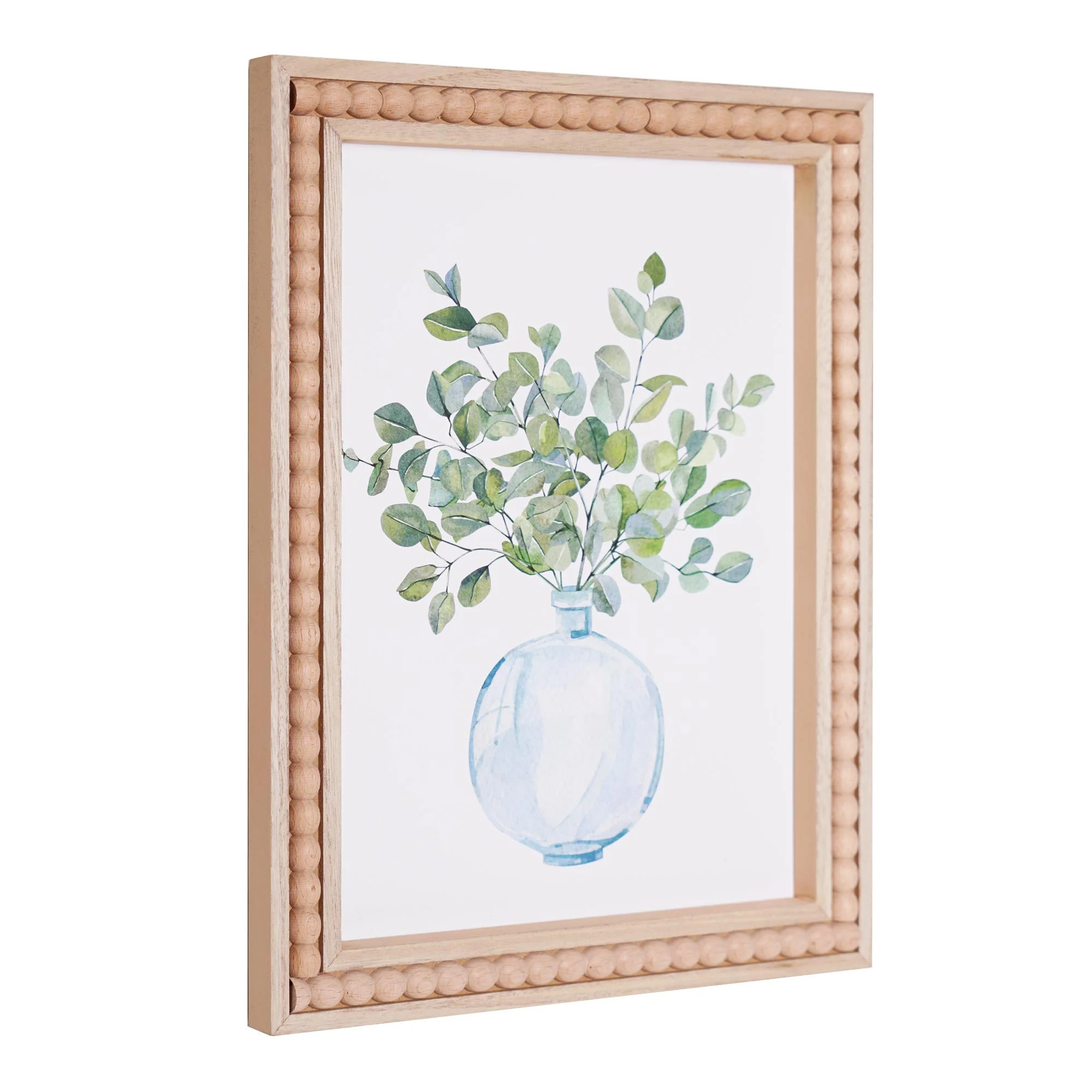 Crystal Art Gallery Farmhouse Beaded Wood Frame Botanical on White Background Wall Art 13" x 16" | Walmart (US)