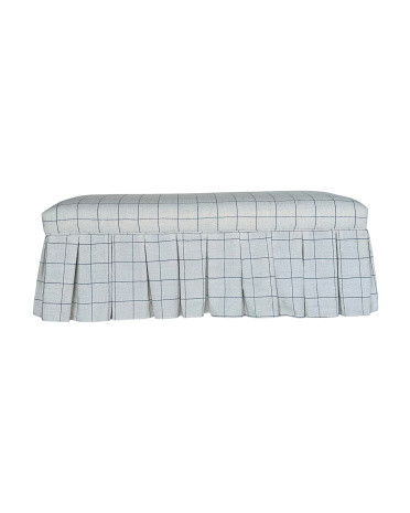50x18 Box Pleated Bench With Storage | Furniture & Lighting | Marshalls | Marshalls
