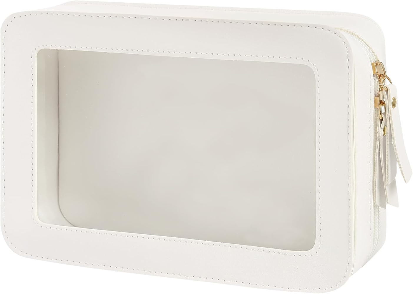 Clear Makeup Bag Travel Toiletries Bags for Women Cosmetic Bags with Double Zippers Waterproof Sm... | Amazon (UK)