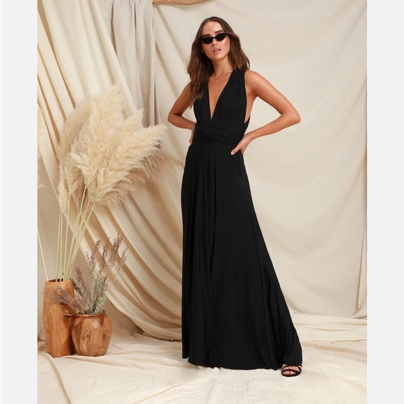 NWT Lulus Heavenly‎ Hues Black Maxi Dress Womens Size Small | Poshmark