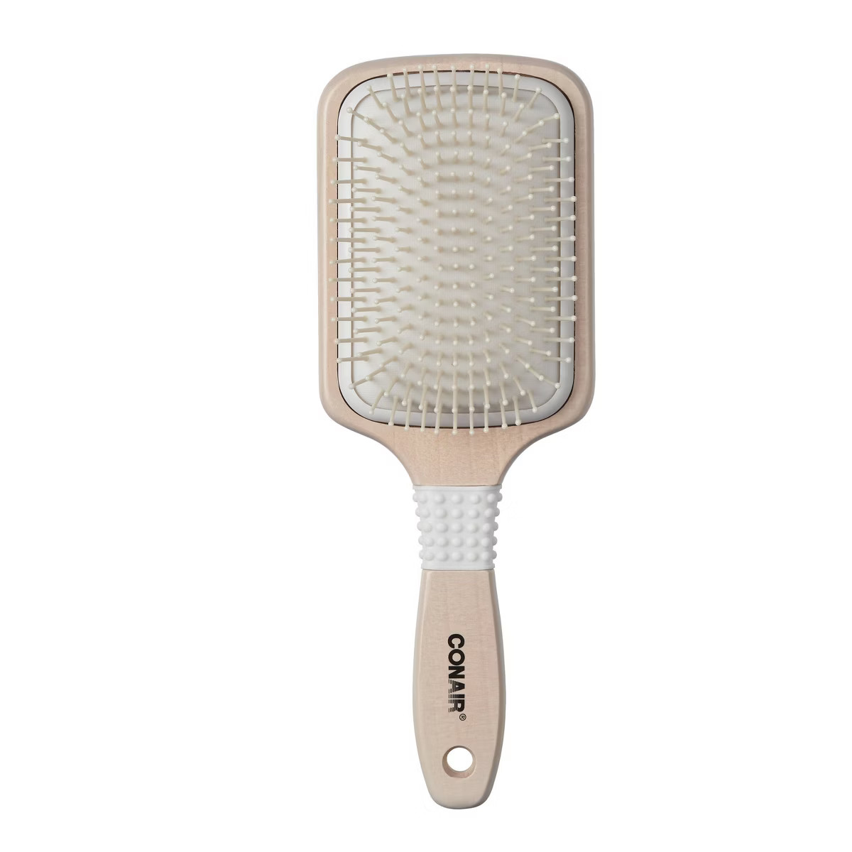 Conair Ceramic Wood Nylon Bristle Cushion Paddle Hair Brush - All Hair | Target