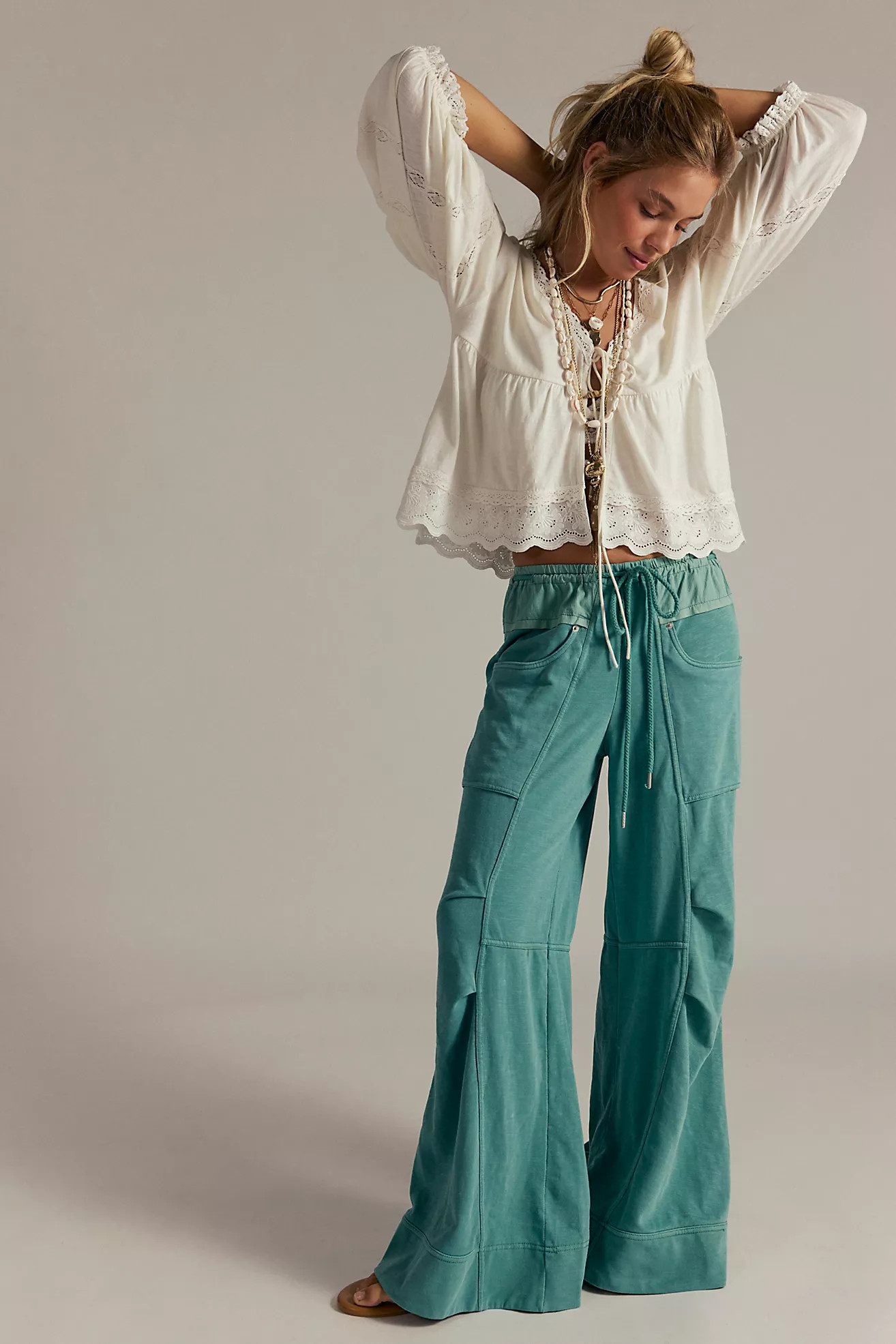 We The Free Sky Riser Knit Wide-Leg Pants | Free People (Global - UK&FR Excluded)