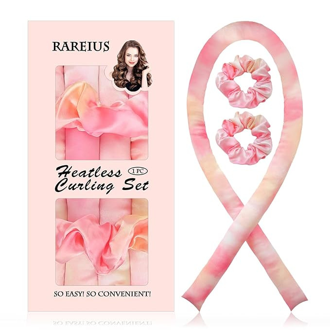 Satin Heatless Curling Set -1PC Overnight Hair Curlers， Rollers for No-Heat Soft Curls, Curling... | Amazon (US)