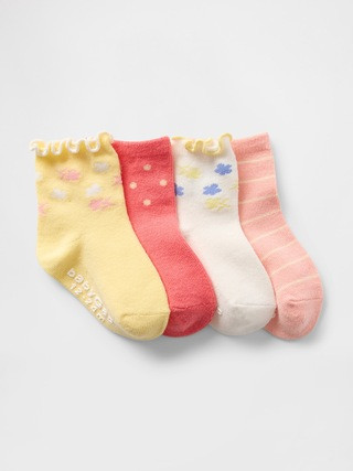 Baby & Toddler Quarter Crew Socks (4-Pack) | Gap (US)