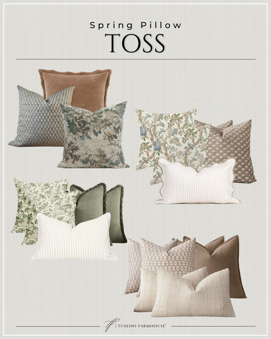 Spring Pillow Toss 🌿

One of the easiest ways to refresh your home for the season is with new pillows. Soft florals, subtle stripes, and fresh greens instantly make a space feel lighter and ready for spring. I love mixing textures and patterns while keeping everything in a calm, neutral palette for that layered designer look.


#LTKHome #SpringDecor #PillowStyling #NeutralHome #SpringRefresh #LTKFinds 

 