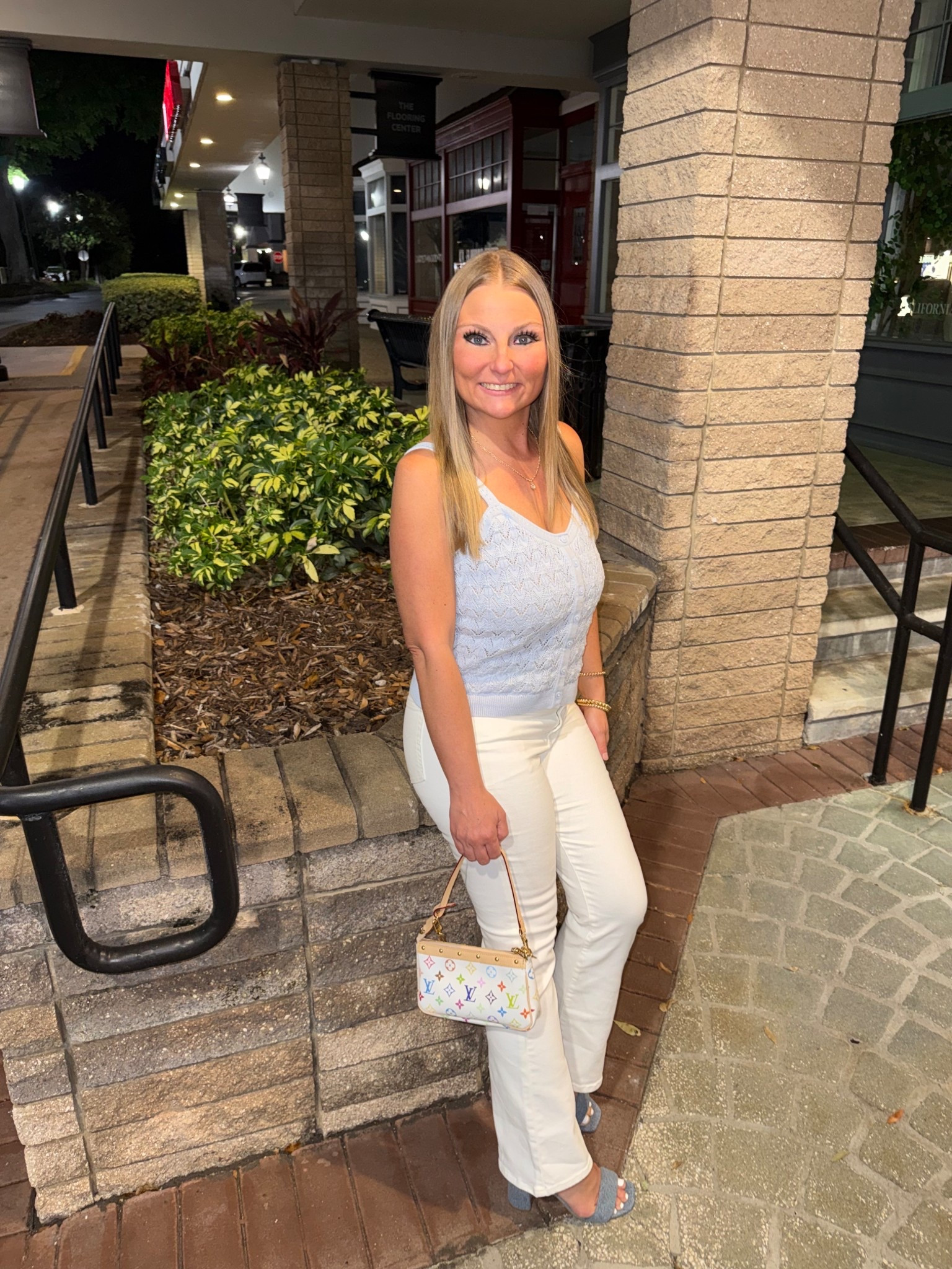 Even when it’s 92 degrees, sometimes I love a good denim outfit. I paired bootcut white jeans with a sweater cami for a fun night out to dinner and to watch the Sabres playoff game.

#LTKootd #LTKdayinmylife #LTKgrwm
