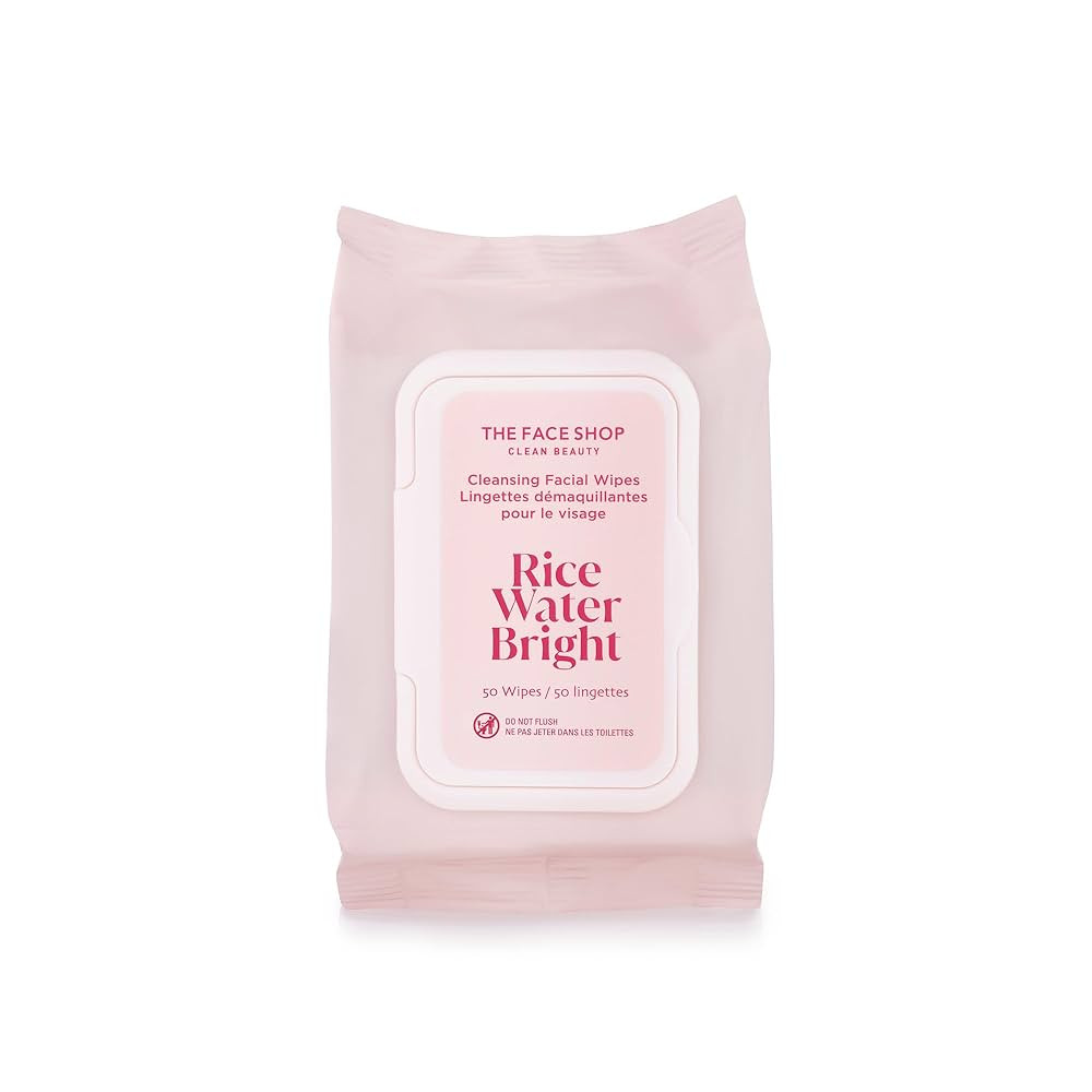 The Face Shop Rice Water Bright Makeup Remover Wipes for Face with Rice Extract, Brightening, Moi... | Amazon (US)