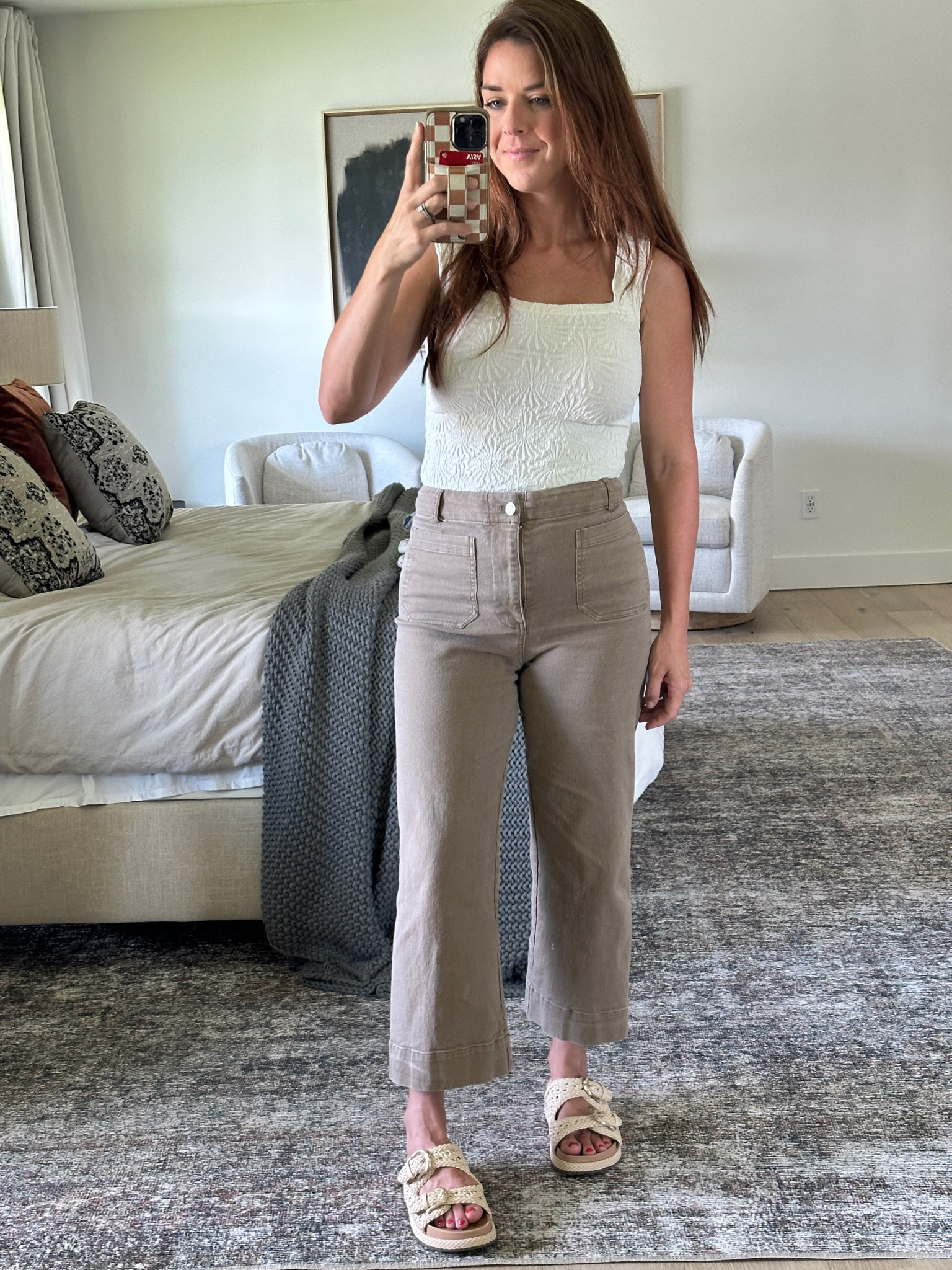 Casual summer outfit. Linked similar pants. 

#LTKMidsize #LTKStyleTip #LTKFindsUnder100