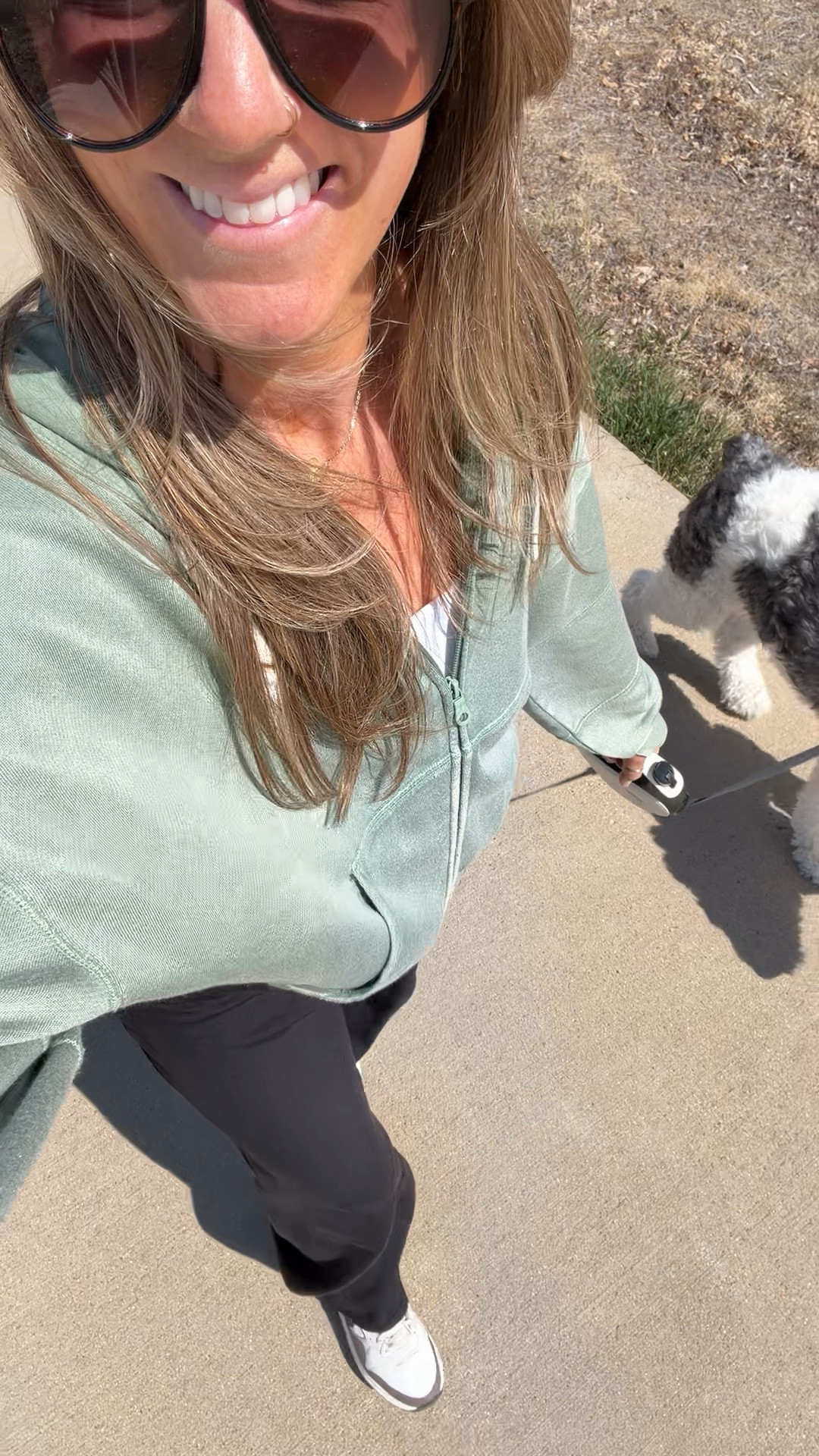 Beautiful day for a walk! 
✨large hoodie, large tank, medium tall pants, 9.5 (men’s) sneakers 

#LTKTall #LTKActive #LTKOver40
