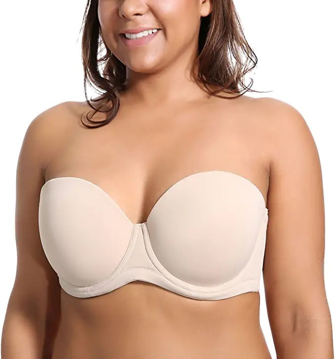 DELIMIRA Women's Underwire Contour Multiway Full Coverage Strapless Bra Plus Size | Amazon (US)