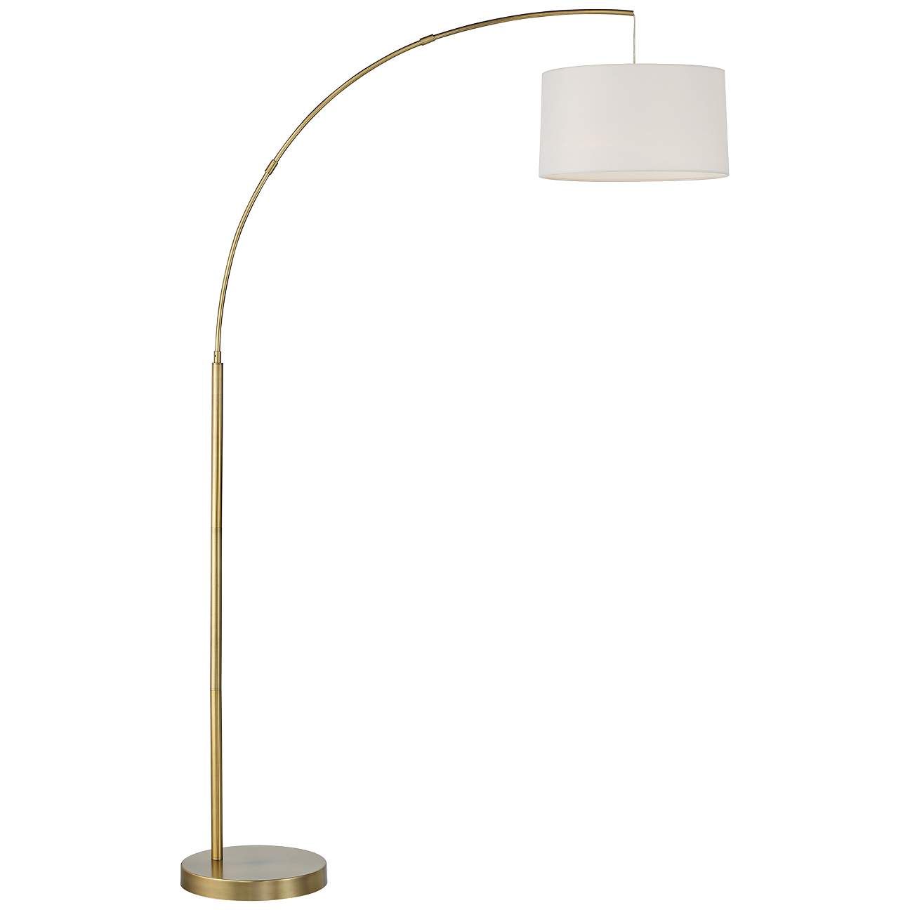 Cora Brass Metal Arc Floor Lamp - #88P41 | Lamps Plus | Lamps Plus
